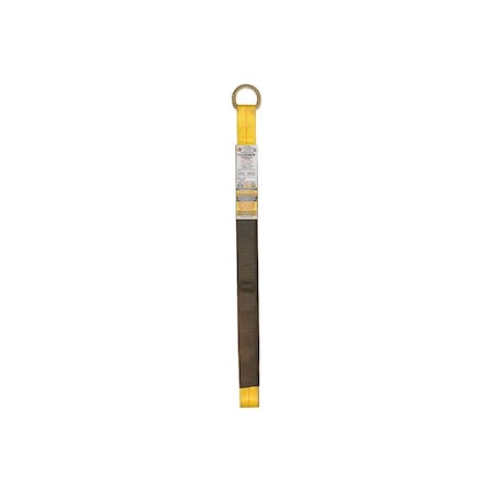 Super Anchor Safety 36"x2"x13,600lb Tensile Strength Yellow Tie-Off Strap w/Flat D-ring +Loop End +Concrete Sleeve. 6055-DC